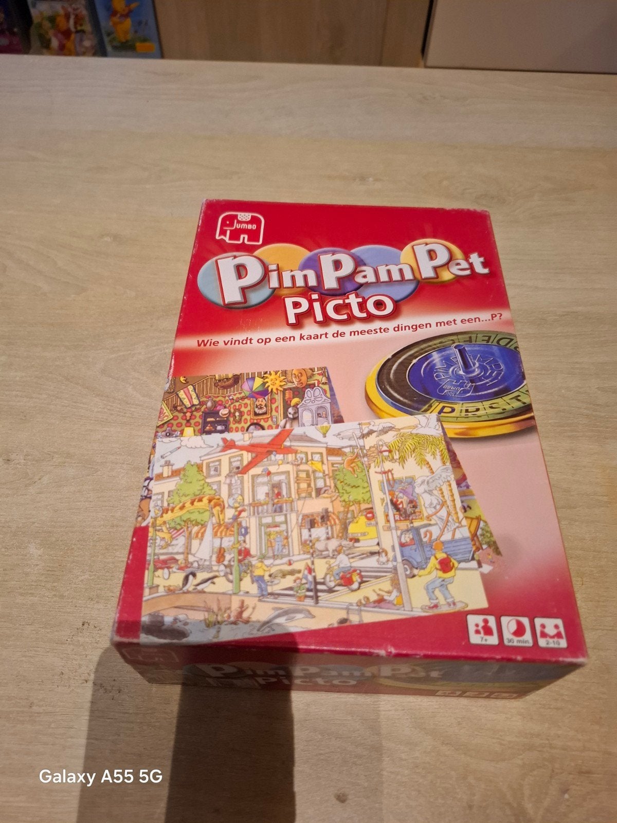 Pim Pam Pet Picto - Jumbo Gezelschapsspel, Hobby en Vrije tijd, Gezelschapsspellen | Bordspellen, Gebruikt, Ophalen of Verzenden