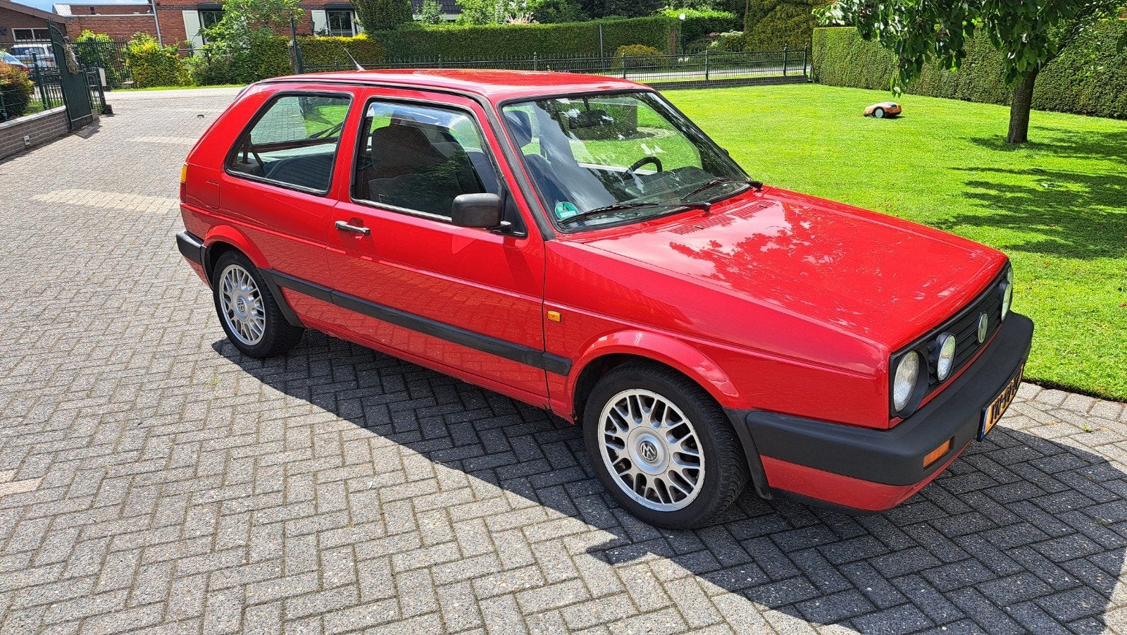 Volkswagen Golf II 1.6 GL 51KW U9 1990 Rood, Auto's, Volkswagen, Voorwielaandrijving, Bluetooth, 4 cilinders, 1200 kg