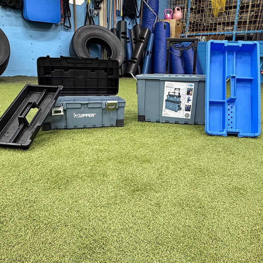 2 gereedschapskoffers / opbergkisten, Ophalen, Gebruikt