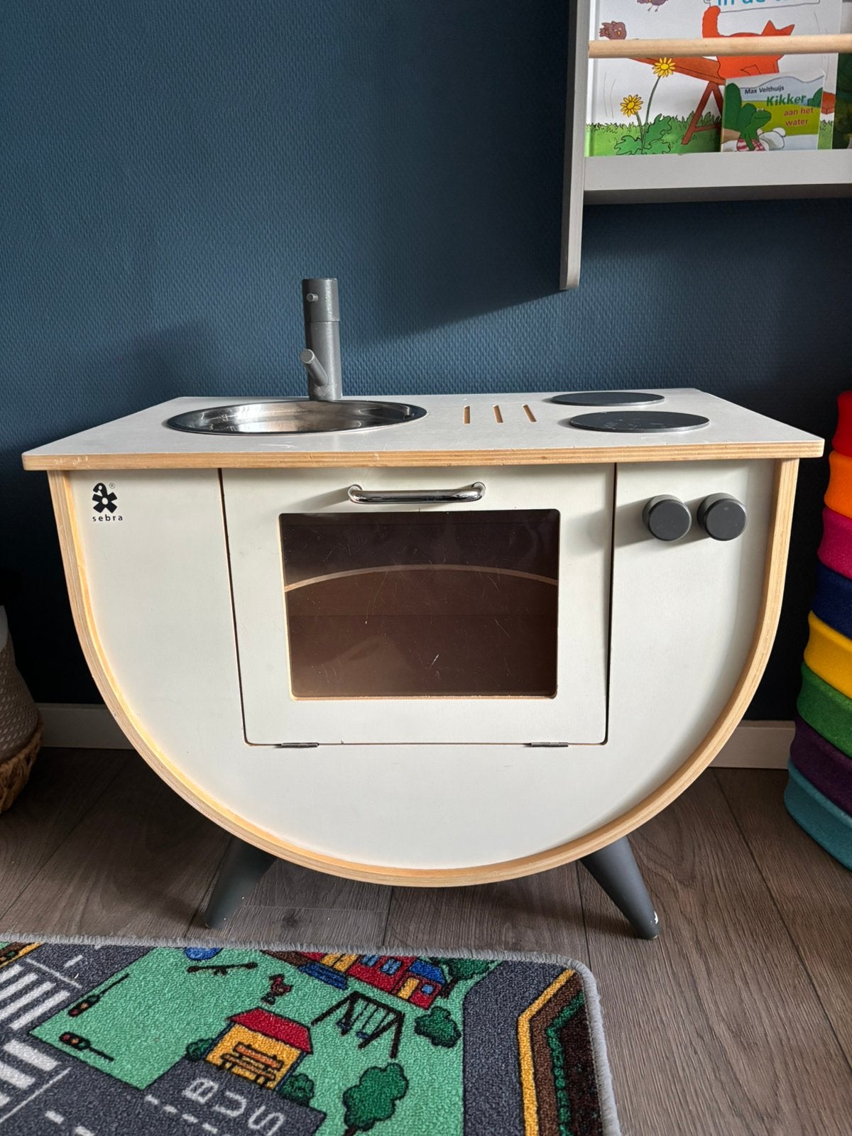 Sebra speelkeukentje van hout, Ophalen, Gebruikt, Hout, Speelkeuken