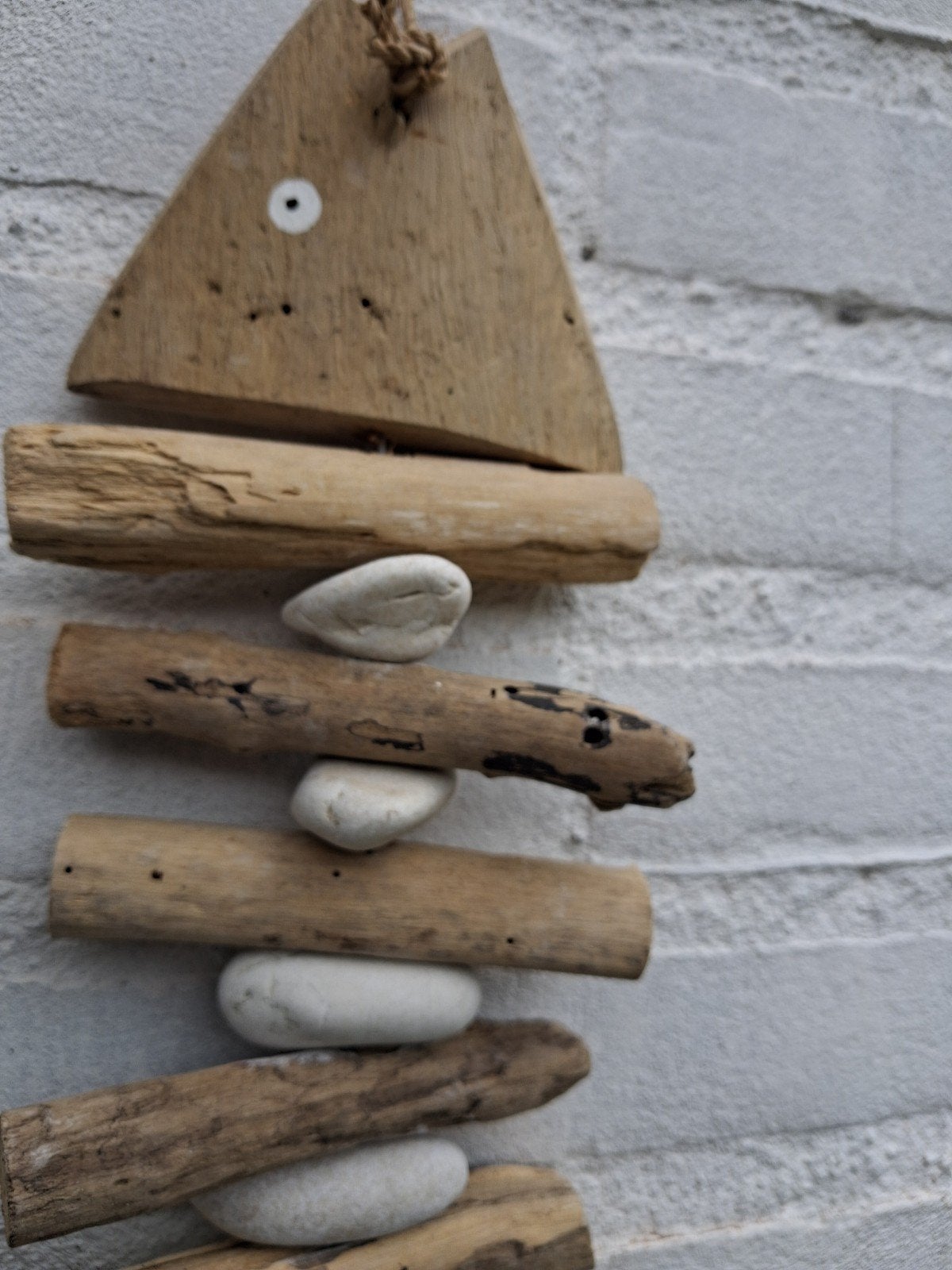 Beach Vibes Fish bone driftwood hanger, Verzenden, Nieuw