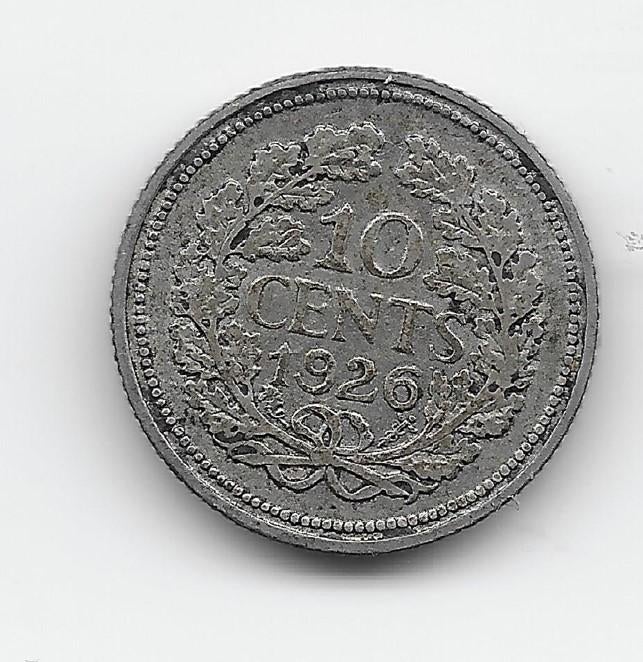 Nederland 10 cent 1926 KM# 163, Verzenden, Zilver, 10 cent, Koningin Wilhelmina