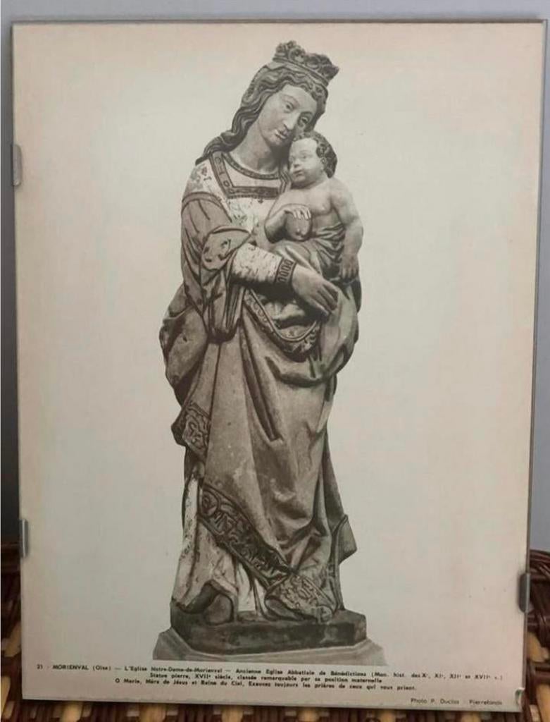 Maria met haar zoon,mooie Franse ingelijste afbeelding, Ophalen of Verzenden