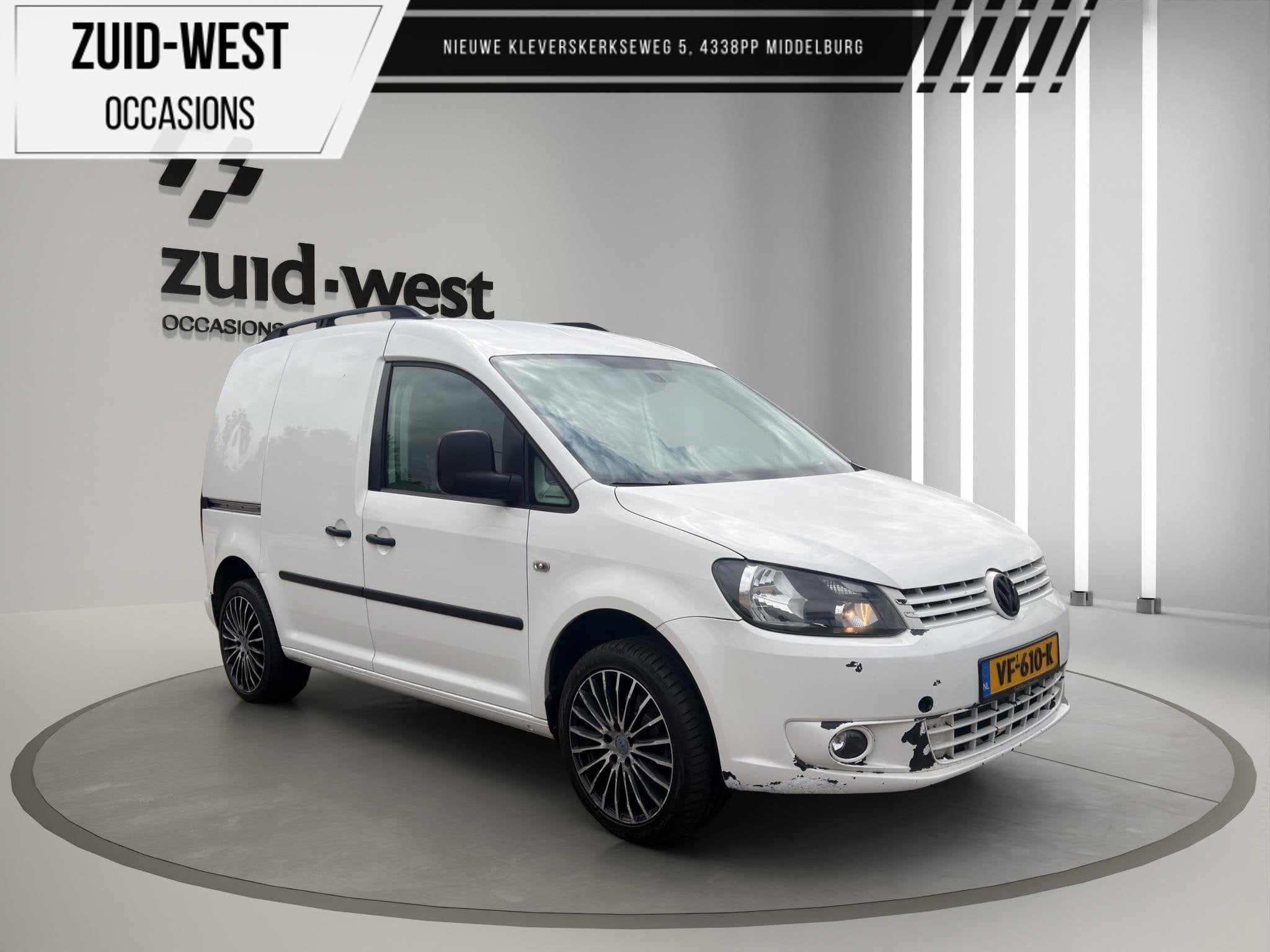 Volkswagen Caddy 1.6 TDI Airco Cruie Schuifdeur velgen, Auto's, Bestelauto's, Voorwielaandrijving, Euro 5, Stof, Gebruikt