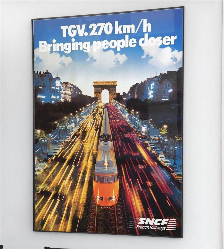 TGV retro Trein spoorwegen Affiche Poster SNCF, Verzenden, Nieuw, Tram, Overige typen