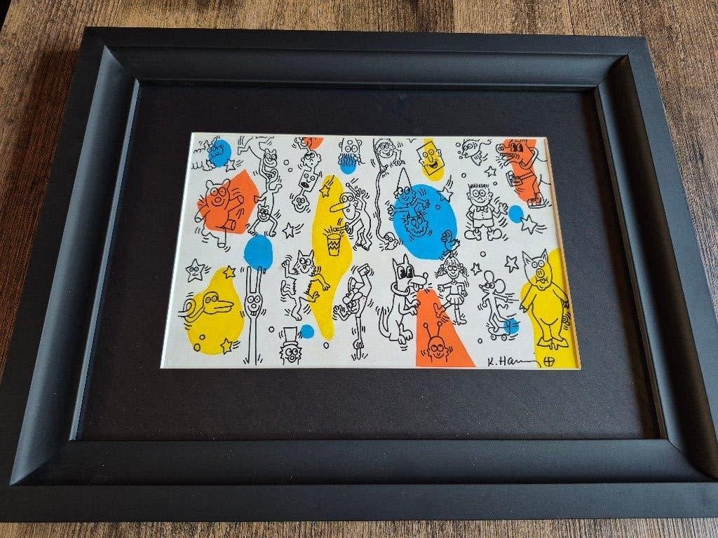 Keith Haring Met Estate Julia Gruen (stempel achterzijde), Ophalen of Verzenden