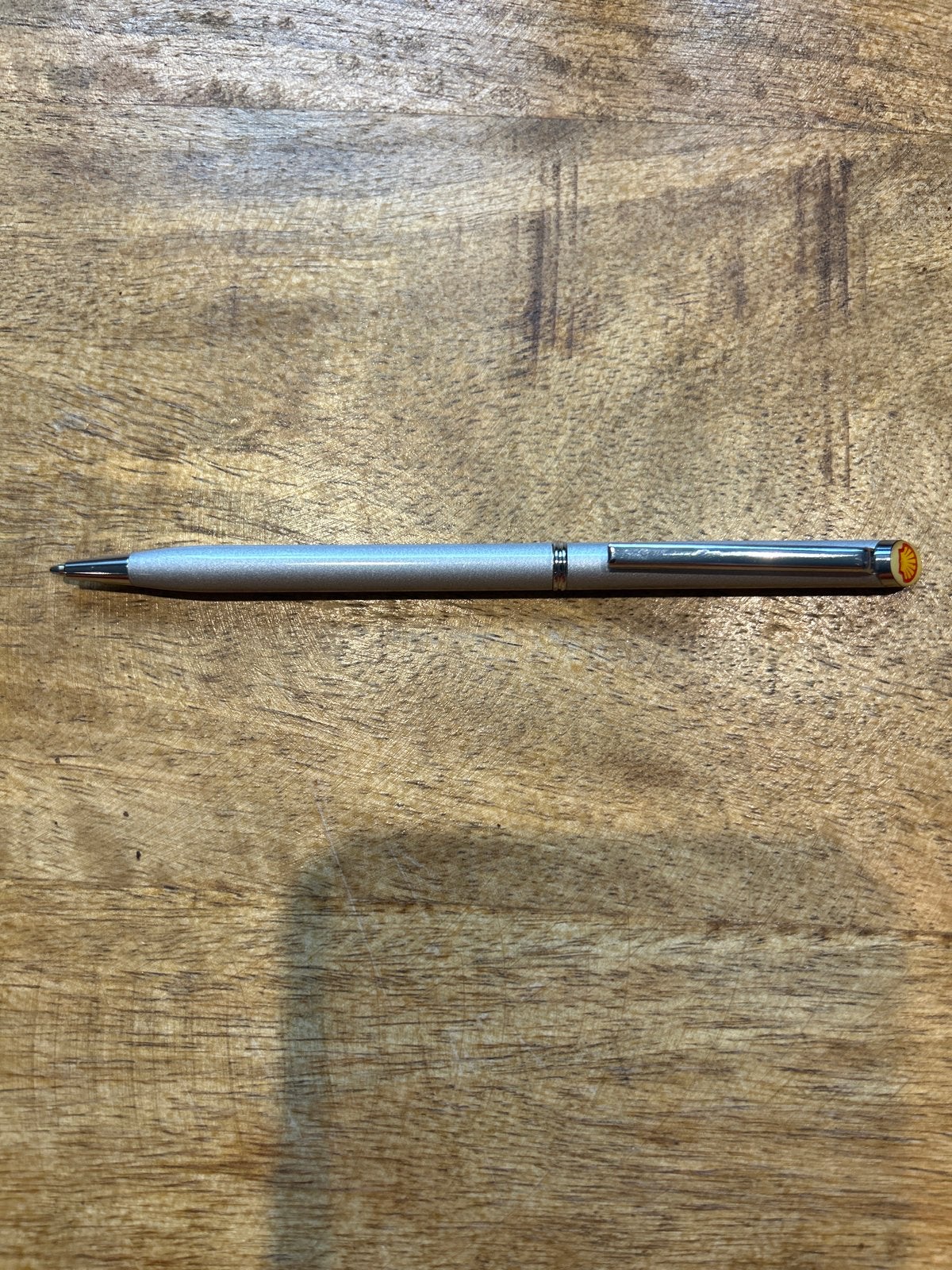 Vintage Parker Classic Flighter Balpen - Shell Logo & N. van, Gebruikt, Ophalen of Verzenden, Met reclame, Parker