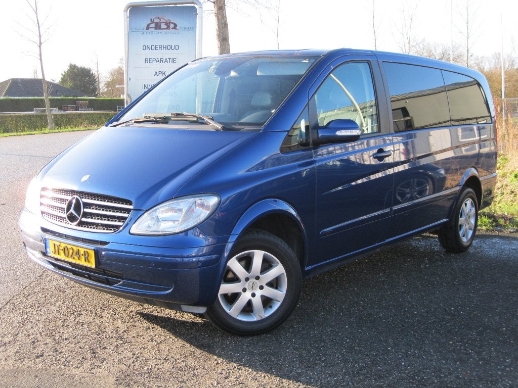 Mercedes-Benz Viano 2.0 CDI Trend 8 persoons 2007 Blauw, Auto's, Mercedes-Benz, Achterwielaandrijving, 8 stoelen, Blauw, Leder en Stof