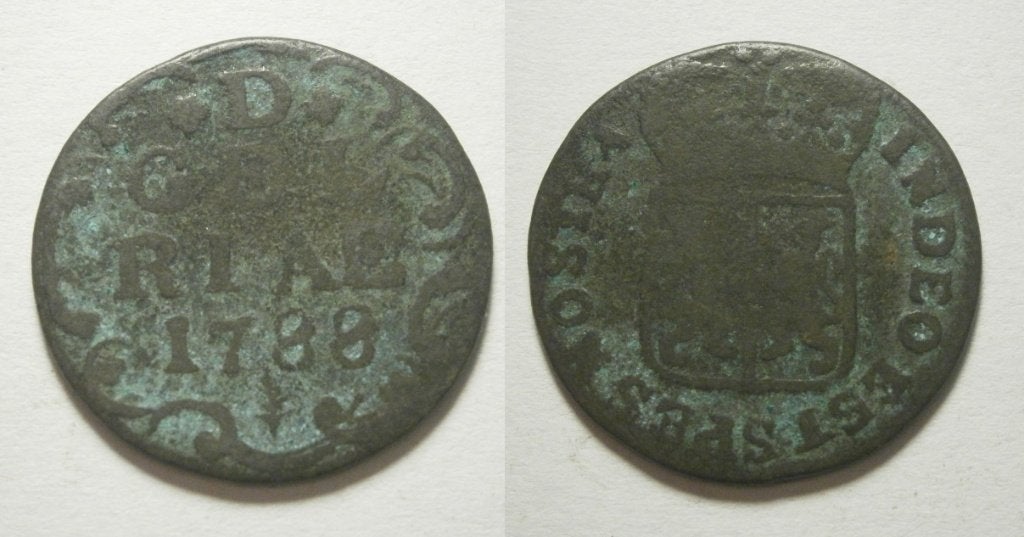 19] Gelderland Duit 1788, Ophalen of Verzenden, Vóór koninkrijk, 1 cent, Losse munt