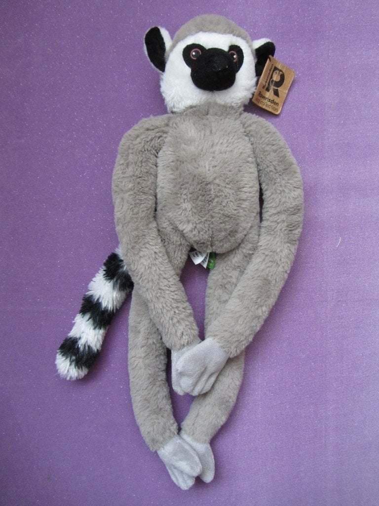 RAVENSDEN Knuffel AAP RINGSTAART MAKI. 50 CM **Nieuw**, Overige merken, Grijs, Nieuw, Ophalen of Verzenden