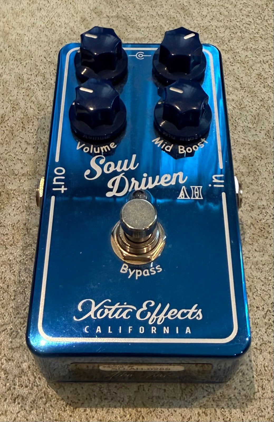 Xotic Effects Soul Driven AH Limited Edition Overdrive, Ophalen of Verzenden, Zo goed als nieuw, Distortion, Overdrive of Fuzz