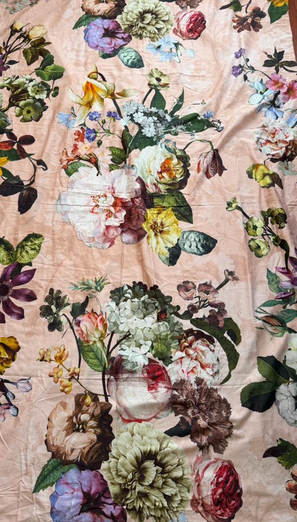 Essenza Filou 1 persoons dekbedovertrek roze bloemen, Eenpersoons, Dekbedovertrek, Ophalen of Verzenden, Zo goed als nieuw