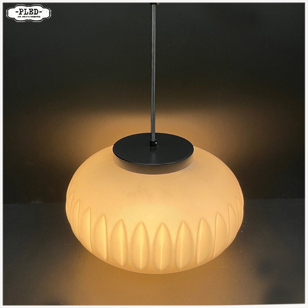 Prachtige vintage opaline lamp, Moravië, Osvětlovací sklo., Ophalen, Gebruikt, Vintage, E27 (groot)