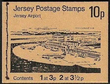 JERSEY 1974 10p. Airport Postzegelboekje, velrand onder,, Verzenden, Postfris