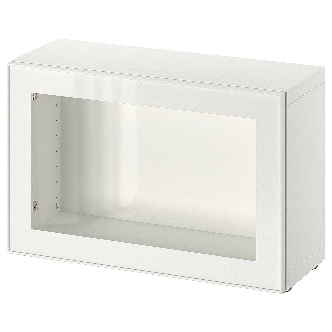 Ikea Besta vitrinekastje compleet (wit), Ophalen, 50 tot 100 cm, Zo goed als nieuw, Minder dan 100 cm
