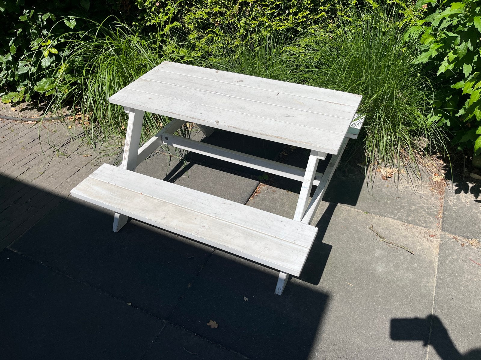 Superleuk kinder picknick tafeltje, Tuin en Terras, Gebruikt, Rechthoekig, Hout, Ophalen