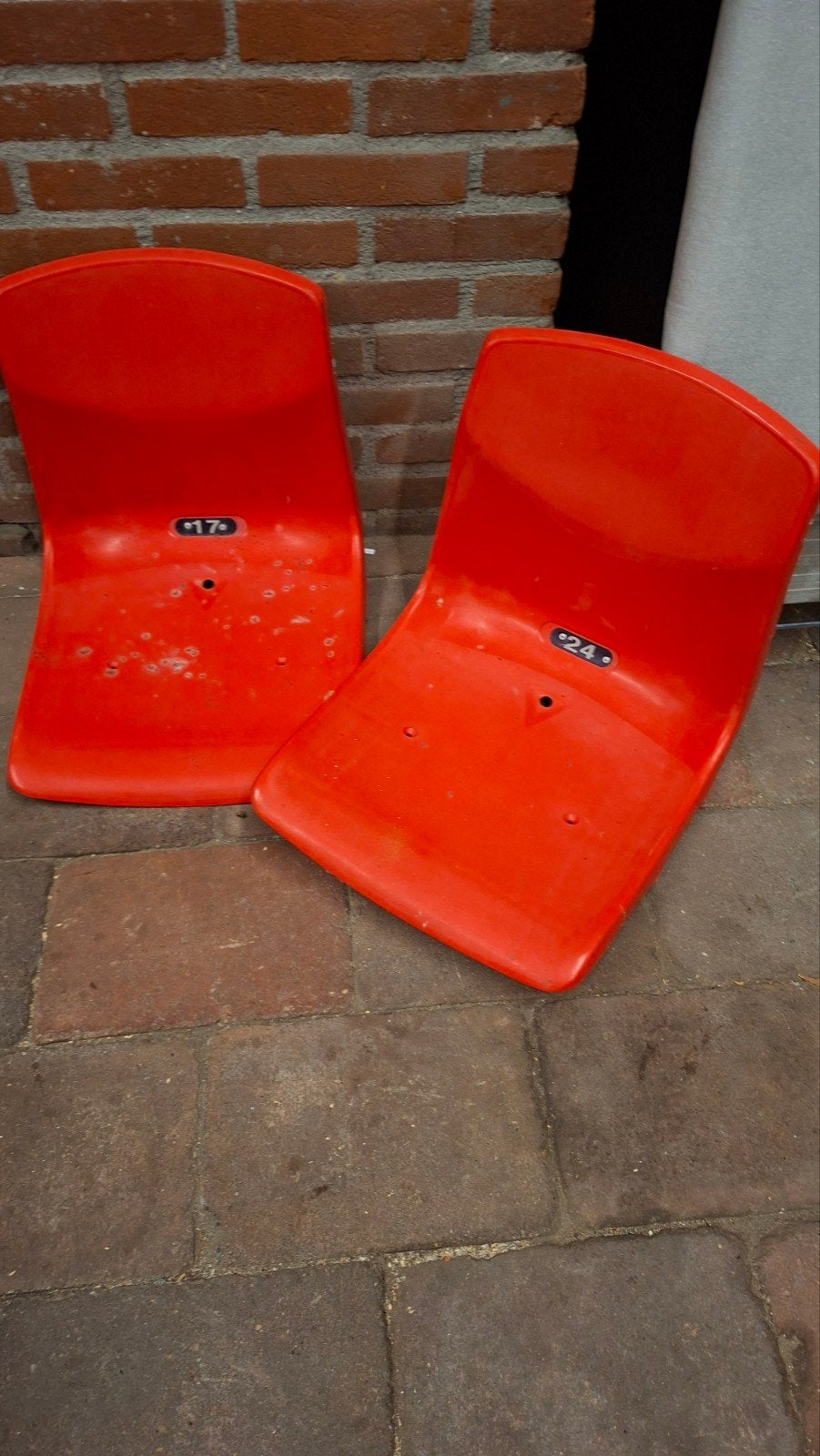 Originele VAK P stoeltjes nummer 17 en 24 uit De Grolsch Ves, Ophalen of Verzenden, Gebruikt
