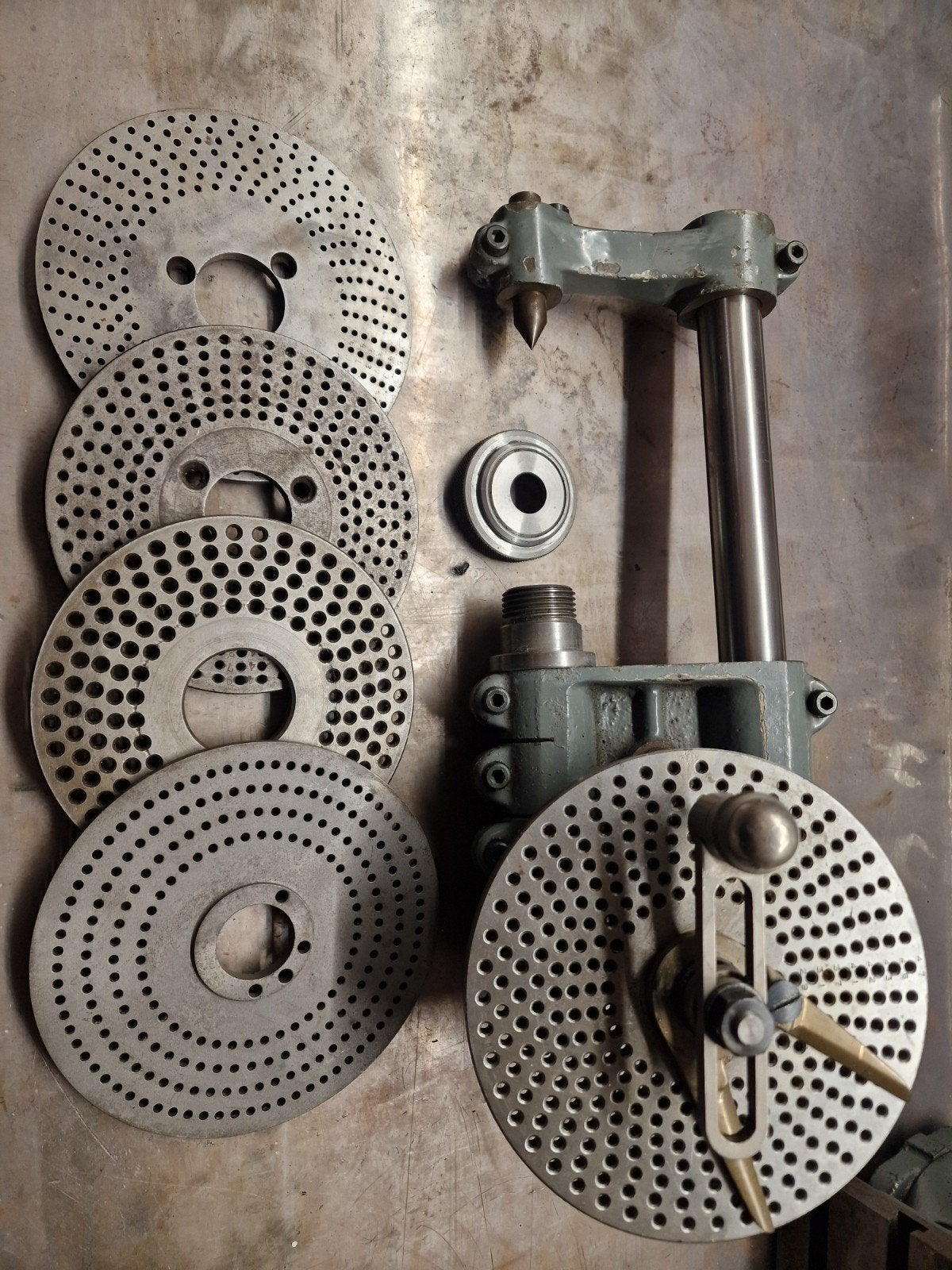 Myford verdeelset met 5 verdeelplaten waarvan 1 origin no 2., Ophalen of Verzenden, Gebruikt, Onderdeel, 500 tot 1000 mm