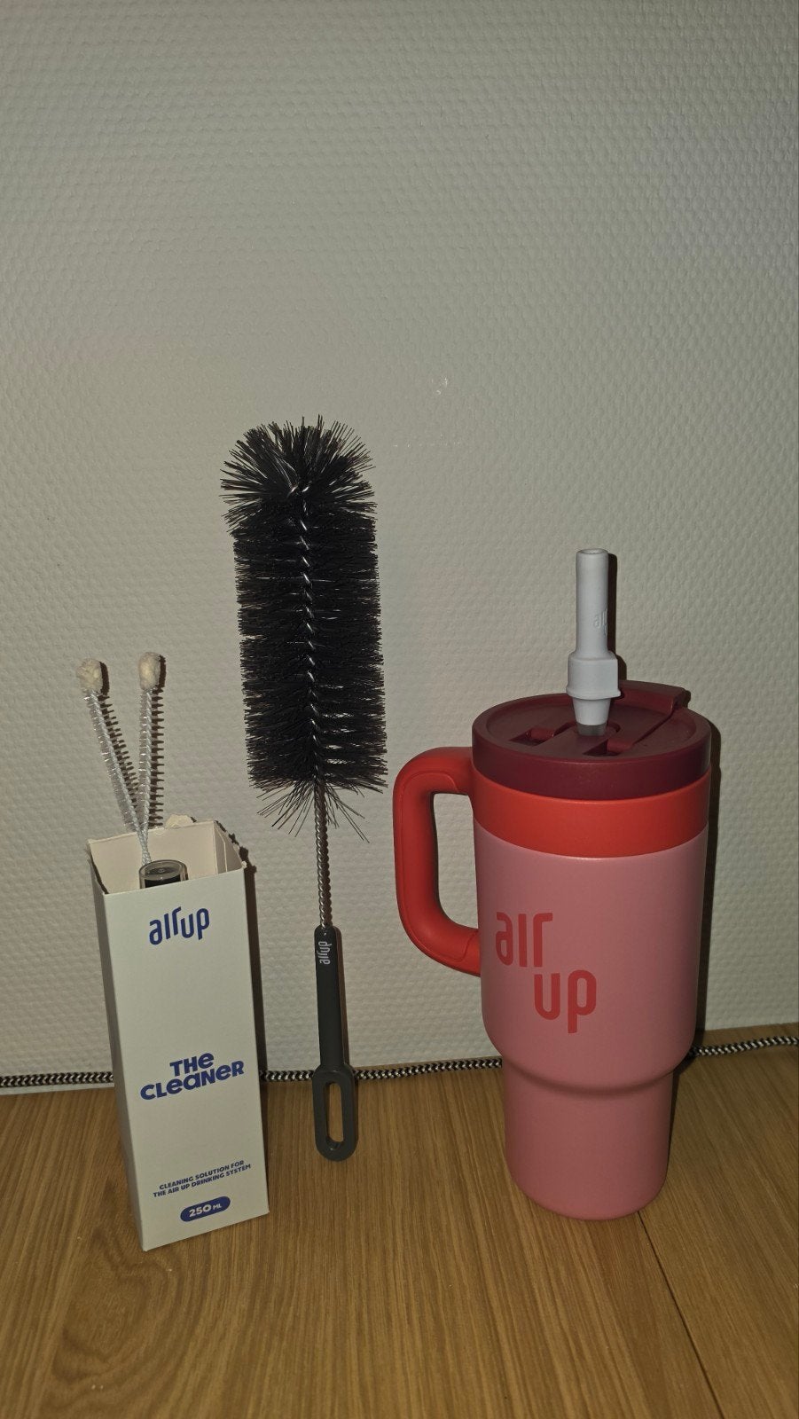 Air Up drinkfles met reinigingsborstels, Overige typen, Ophalen of Verzenden, Zo goed als nieuw, Roze