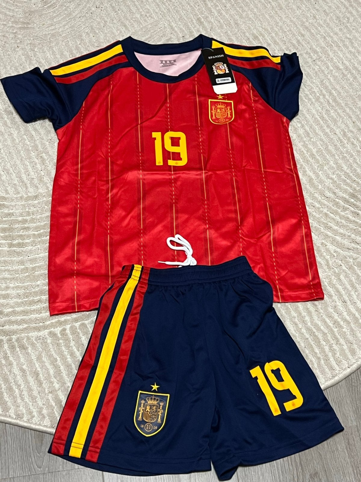 Voetbaltenue Yamine Yamal 19 WK 2026 Thuis, Sport en Fitness, Voetbal, Maat XS of kleiner, Ophalen of Verzenden, Nieuw, Shirt