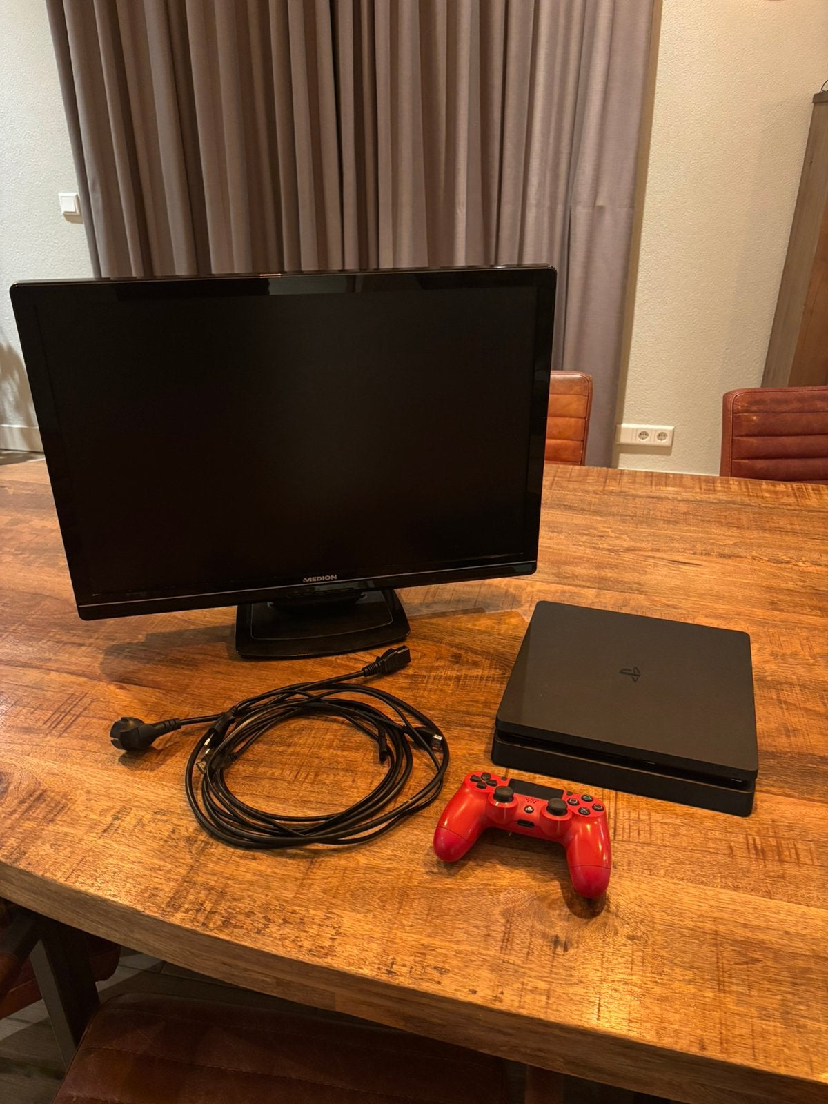 Playstation 4 met monitor, Ophalen, 500 GB, Met 1 controller, Original