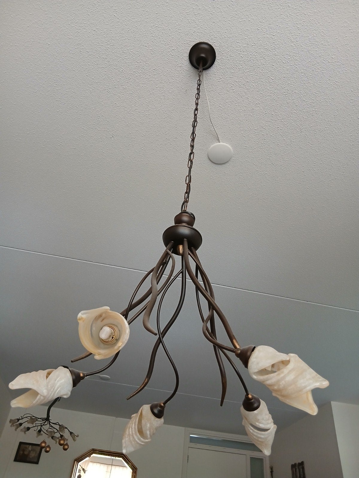 plafond lamp warm licht, Ophalen, Zo goed als nieuw, E14 (klein)