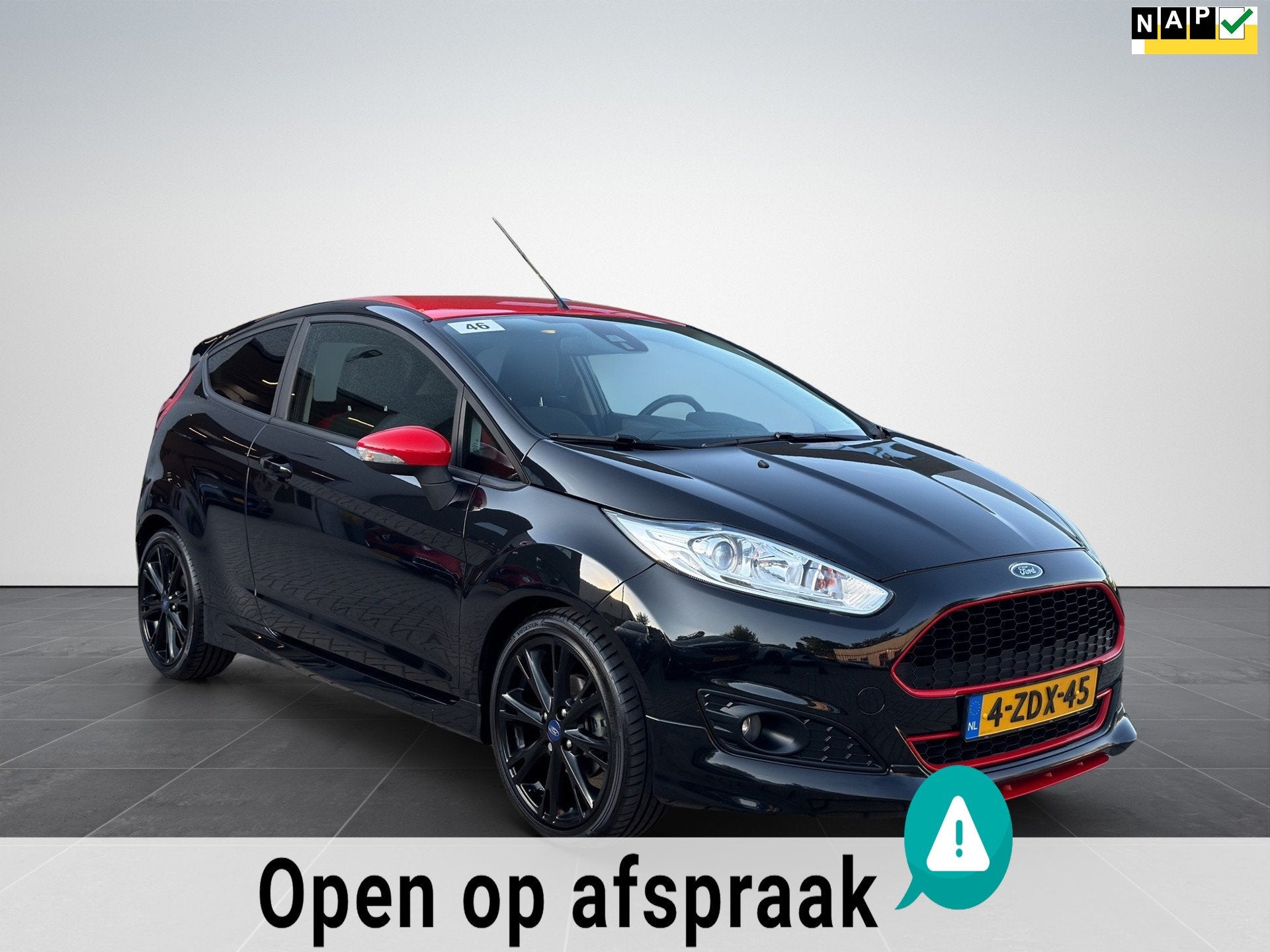 Ford Fiesta 1.0 EcoBoost Red/Black Edition 140pk|Cruise|NAP, Auto's, Ford, Voorwielaandrijving, Euro 5, Bluetooth, Zwart