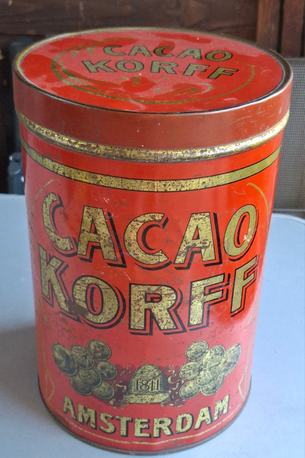 antiek winkel voorraadblik cacao korff, amsterdam.
gebruikss, Verzamelen, Ophalen, Gebruikt, Overige, Overige merken