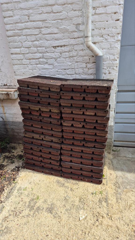 rubberen tegels 40x40, Ophalen, Gebruikt, Overige typen, Rubber