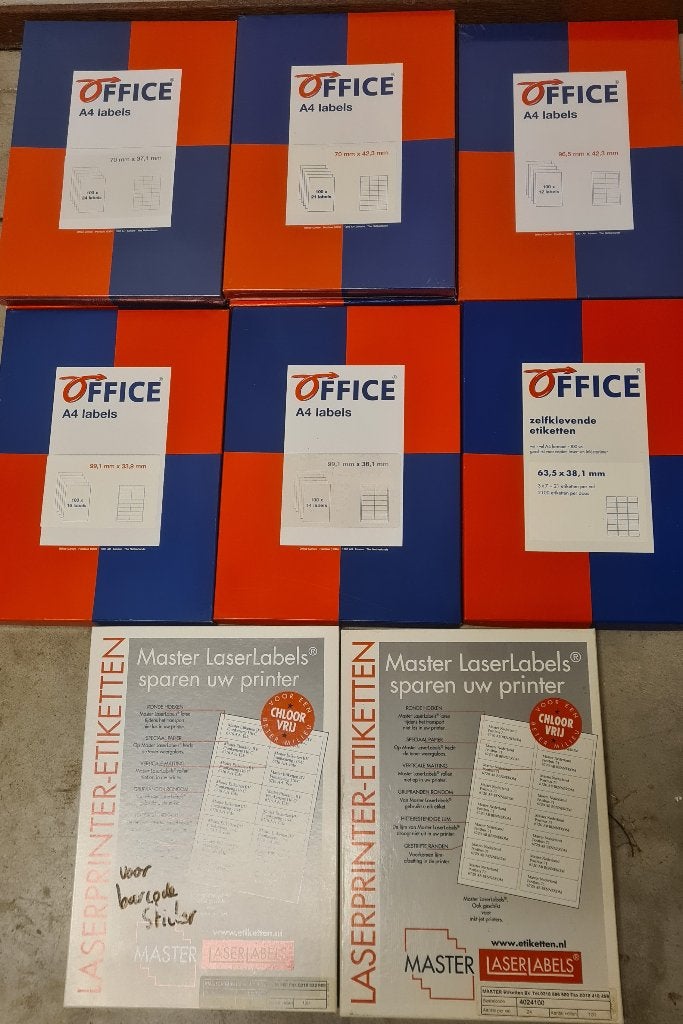 Zelfklevende etiketten / labels, Ophalen of Verzenden, Zo goed als nieuw