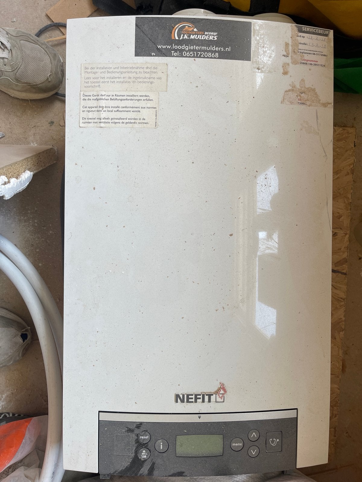 Nefit CV-ketel en thermostaat, Ophalen, Gebruikt