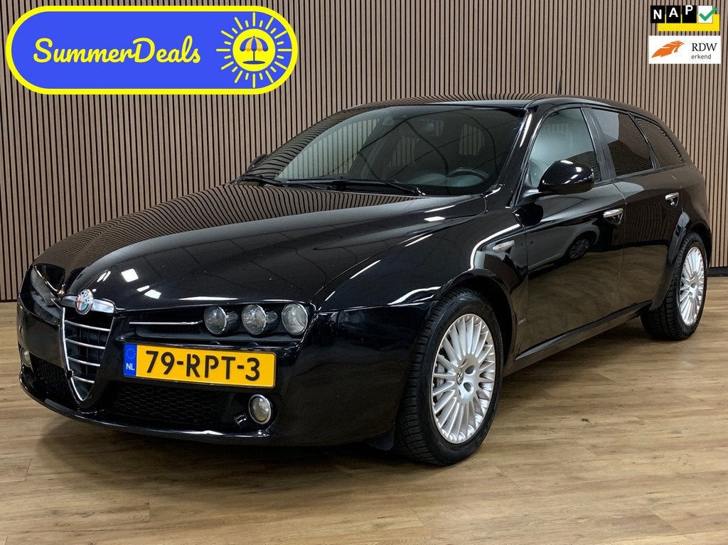Alfa Romeo 159 Sportwagon 1.7 T Distinctive|Navigatie|Climat, Auto's, Alfa Romeo, Voorwielaandrijving, Euro 5, Gebruikt, Zwart