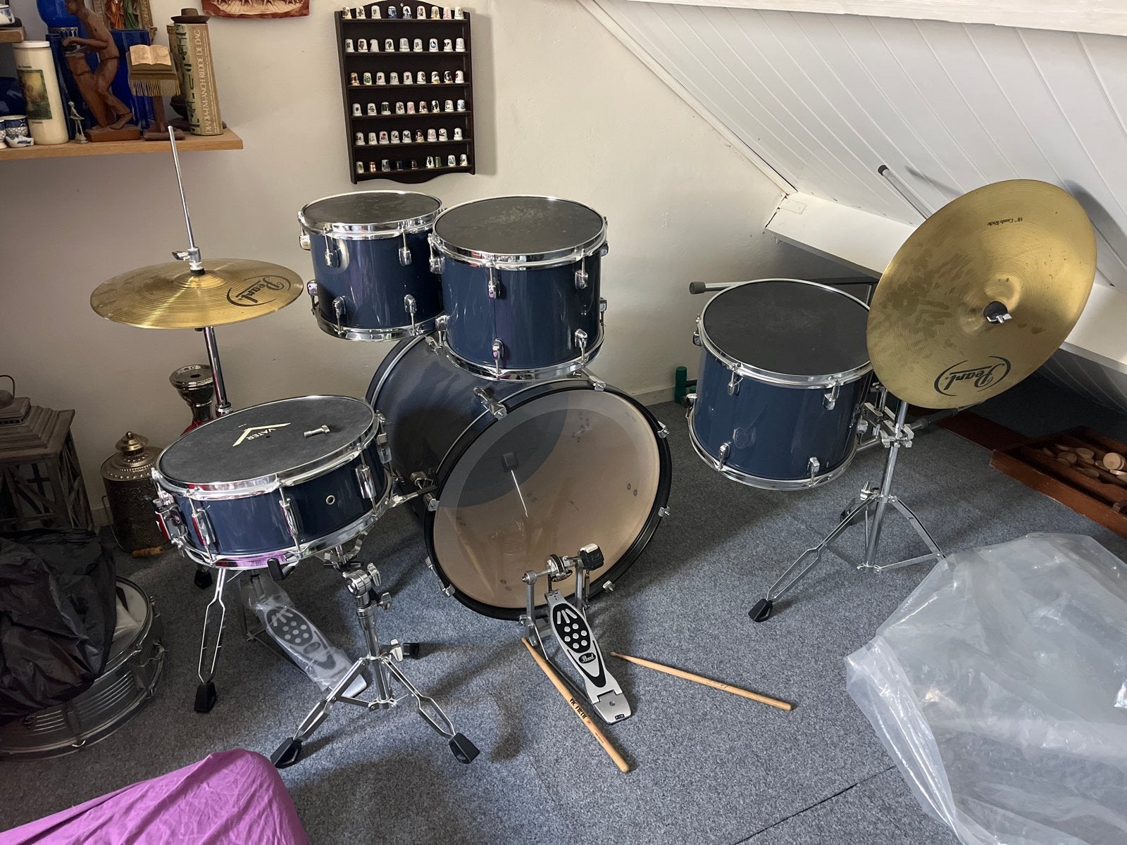 Compleet drumstel - Ideaal voor beginners, Muziek en Instrumenten, Drumstellen en Slagwerk, Ophalen, Gebruikt, Overige merken