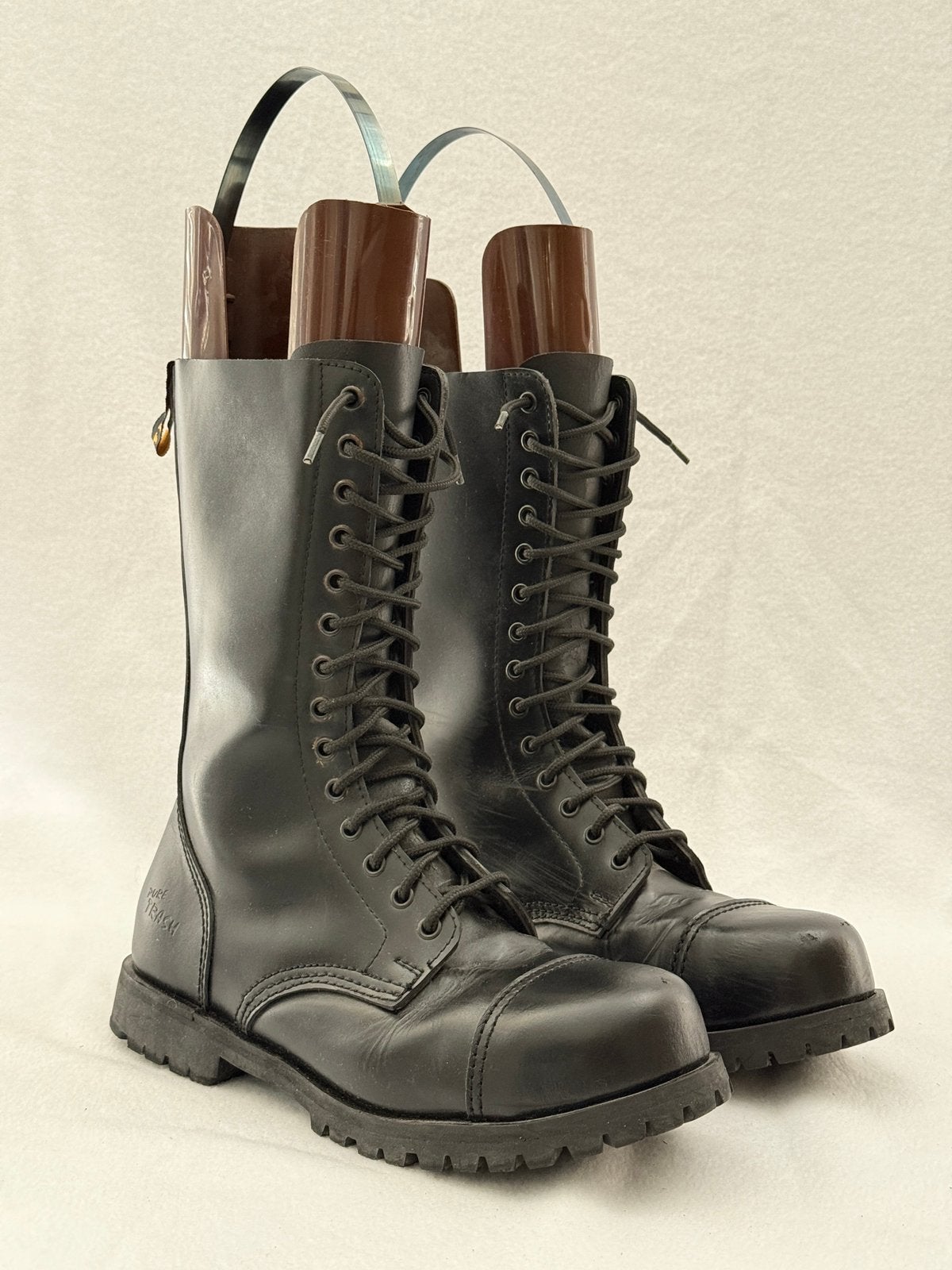Pure Trash Boot stalen neus grinder boots, zwart, maat 44, Zwart, Boots, Ophalen of Verzenden, Zo goed als nieuw