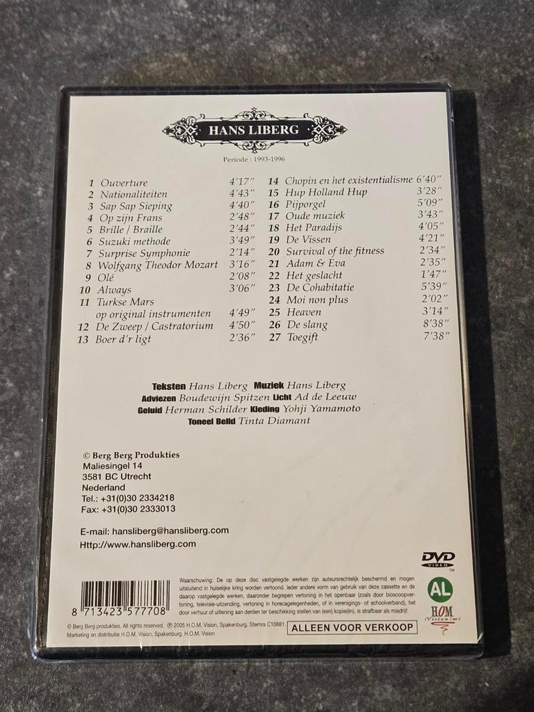 DVD Hans Liberg Nu ook voor vrouwen NIEUW gesealed, Alle leeftijden, Ophalen of Verzenden, Nieuw in verpakking