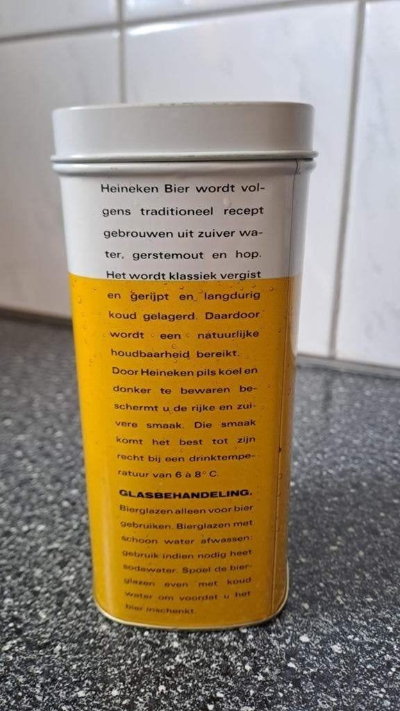 Vintage Heineken blik - Decoratief bewaarblik, Ophalen of Verzenden, Zo goed als nieuw, Heineken