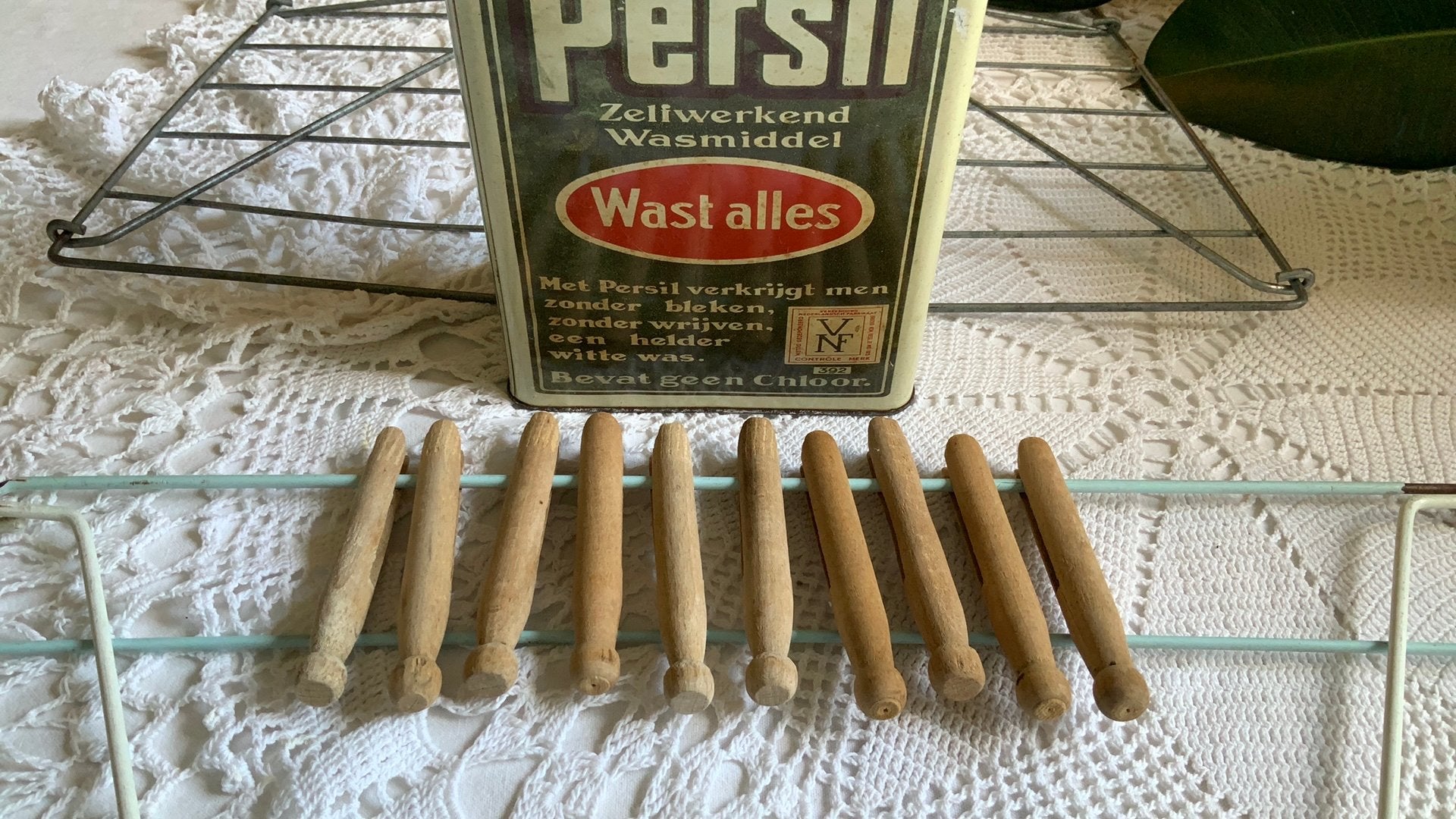 Ouderwetse houten wasknijpers/lot van 10 st., Ophalen of Verzenden