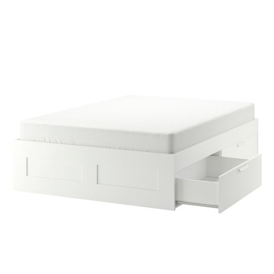 Brimnes Ikea tweepersoons bed 140x200 - met opberglades, Ophalen, Gebruikt, Tweepersoons, 140 cm