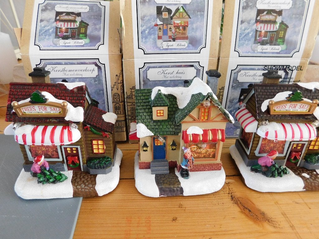 kerst huisjes 3 stuks, Diversen, Kerst, Ophalen, Nieuw