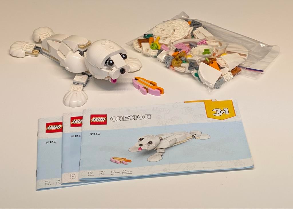 Lego Creator Witte Zeehond 3-in-1 - 31133, Ophalen of Verzenden, Zo goed als nieuw, Complete set, Lego