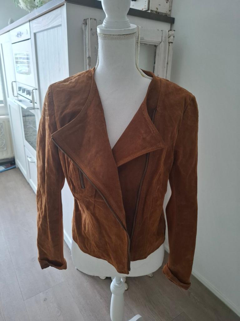 Superstar Leren Jas XL Cognac Bruin Gevoerd, Bruin, Maat 46/48 (XL) of groter, Nieuw, Ophalen of Verzenden