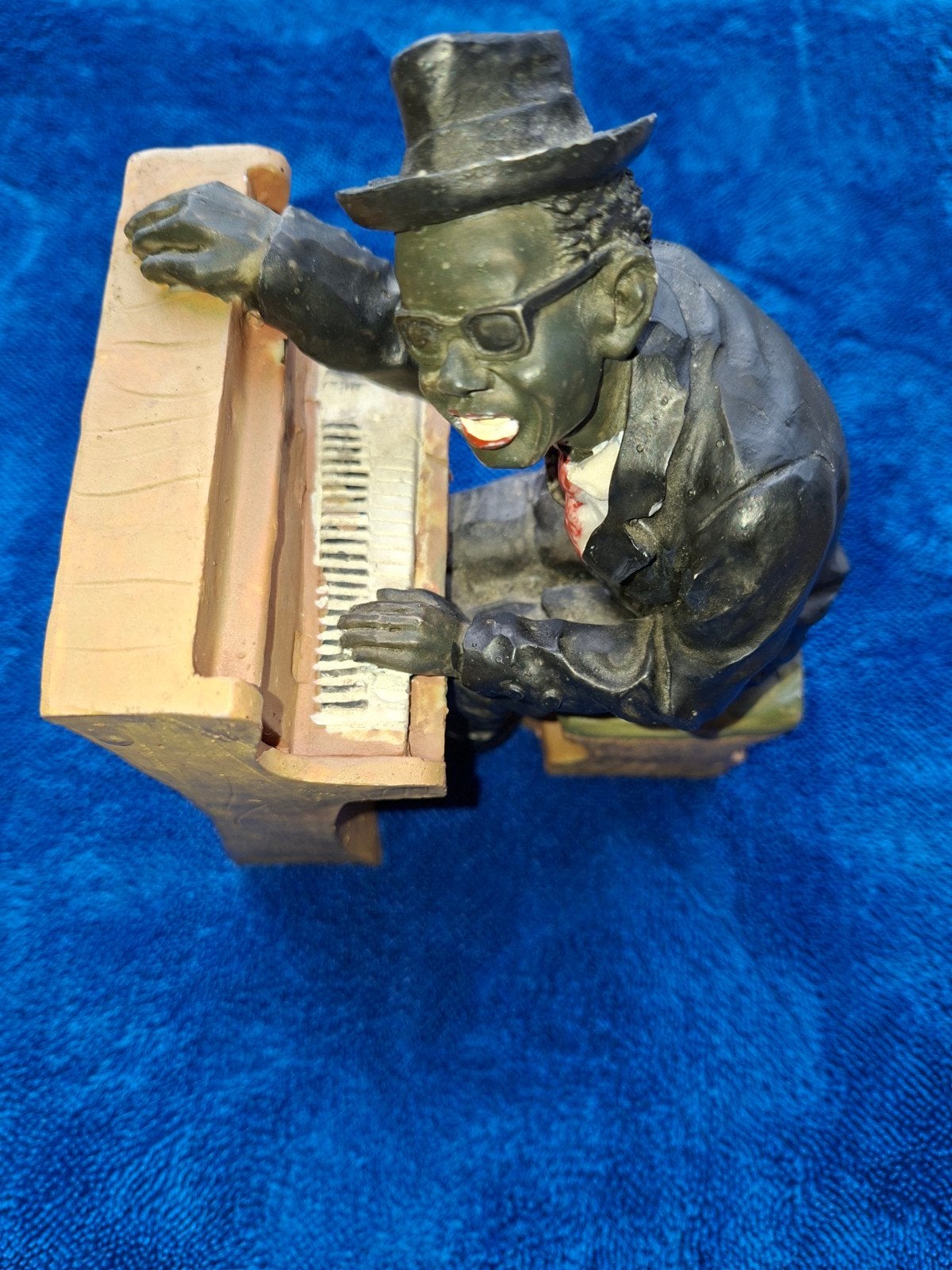 Vintage beeldje van pianist - Jazz/Blues thema, Ophalen of Verzenden, Gebruikt, Mens