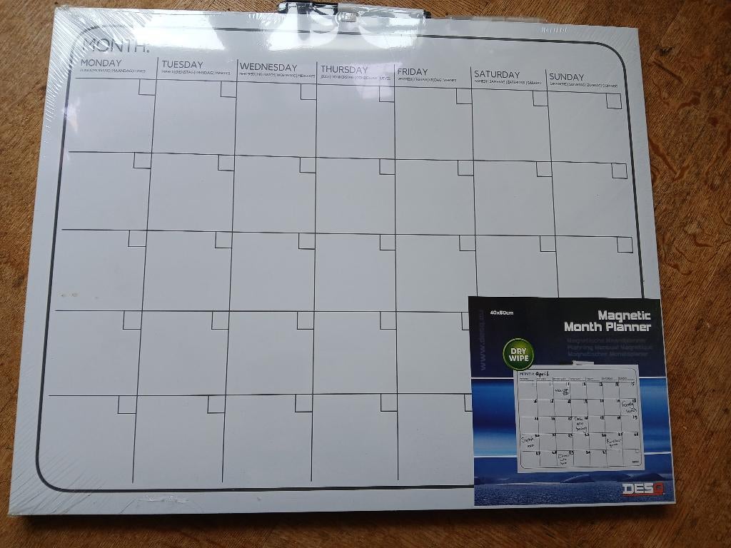 White board maand/week planner DESQNIEUW (Bke-159), Ophalen, Whiteboard