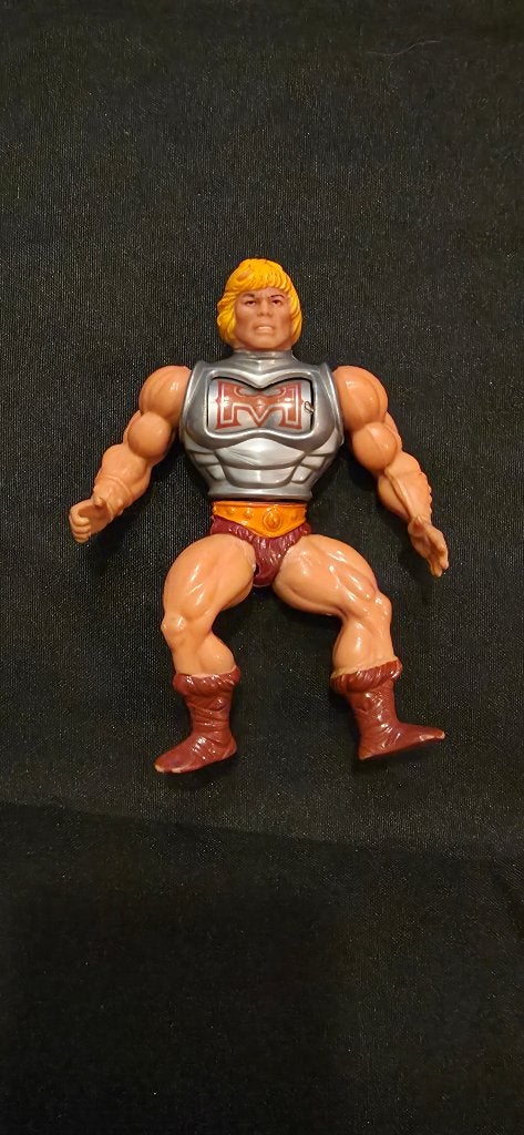 Vintage He-man met battle armor, Ophalen of Verzenden, Gebruikt