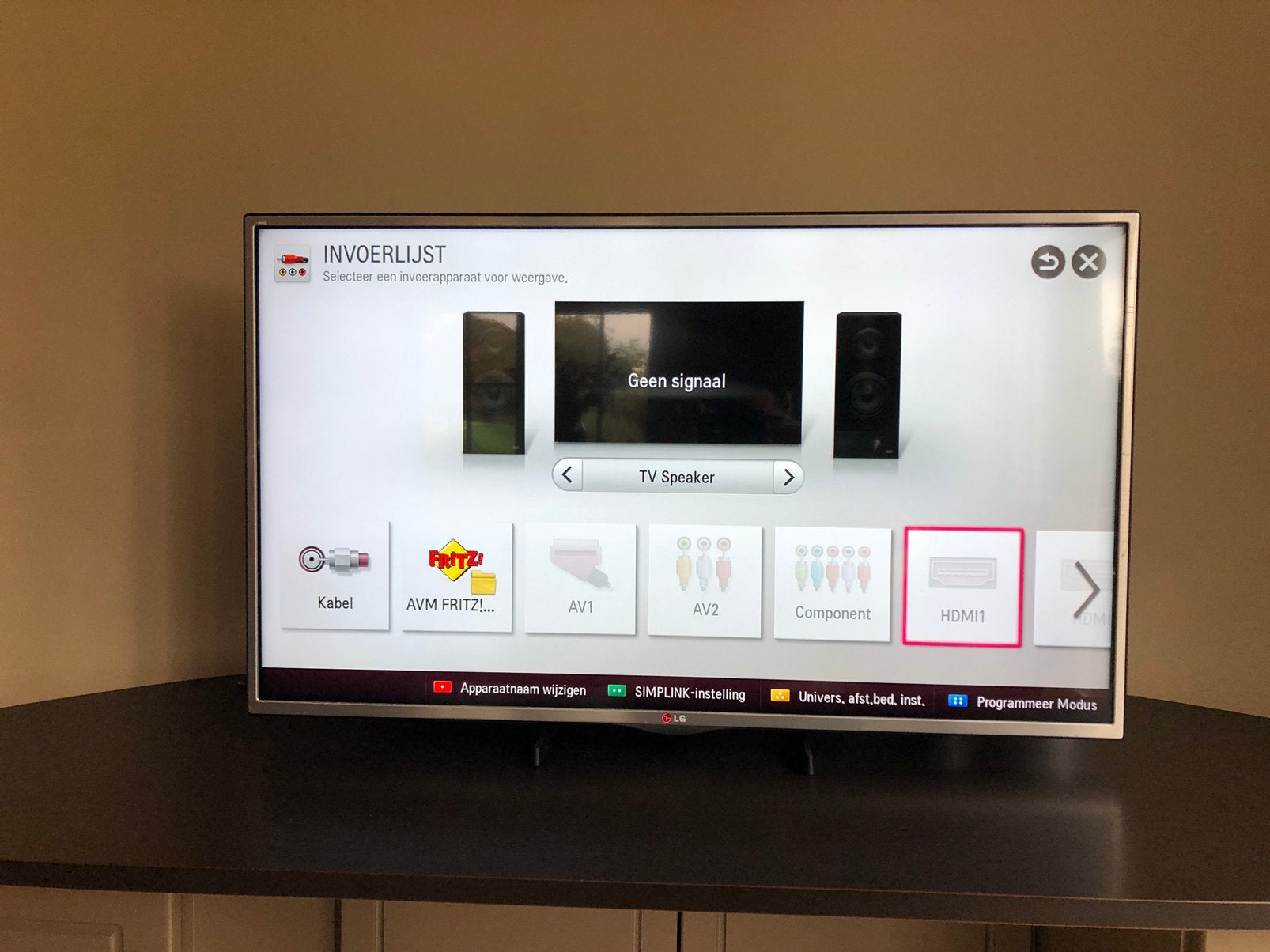 42 inch kleuren tv LG, Ophalen, Gebruikt, 50 Hz, 100 cm of meer