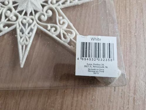 cremekleurige ster piek h, Diversen, Kerst, Evora, Onbekend, Nieuw, Ophalen of Verzenden
