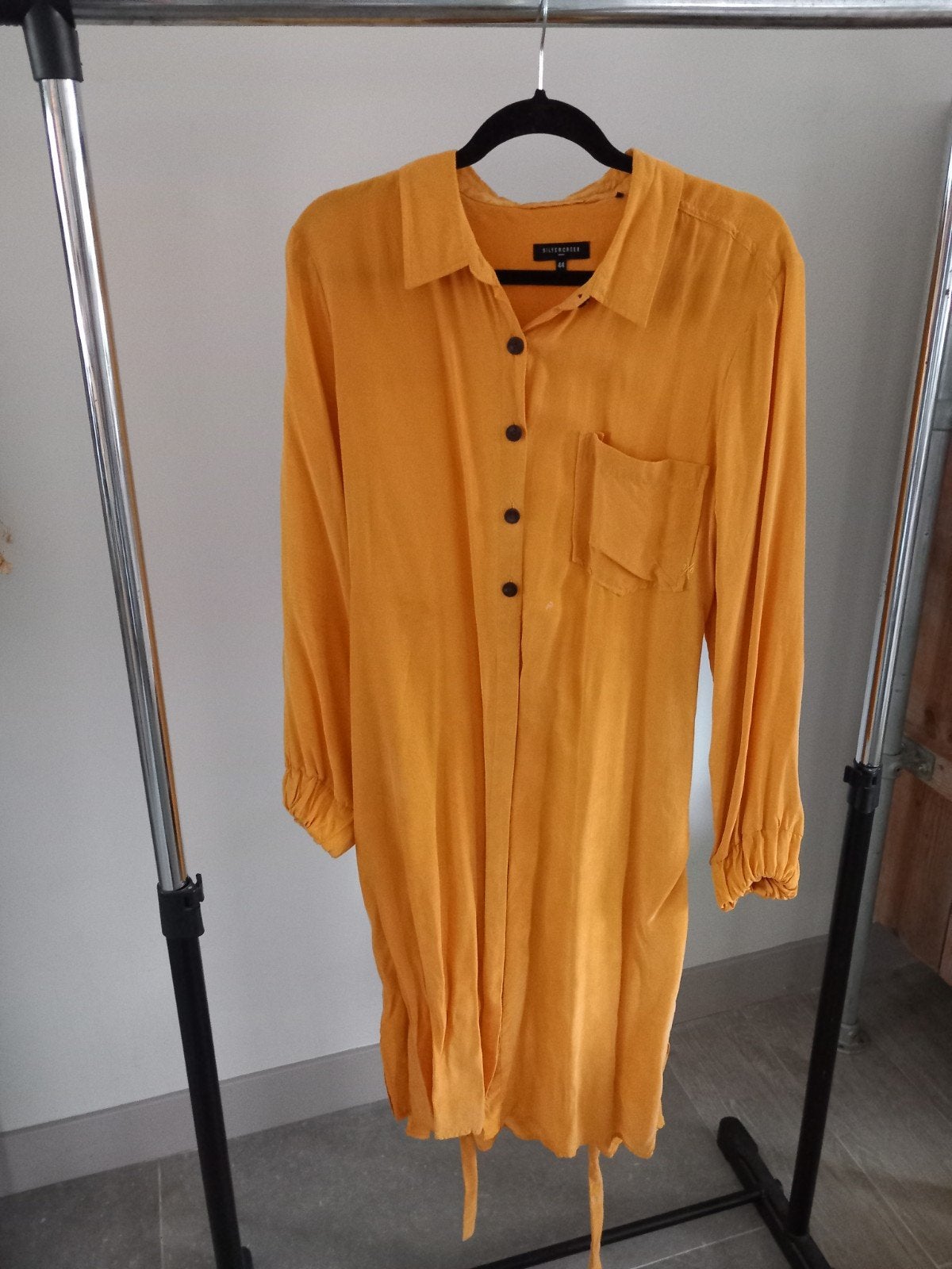 (oker) gele  lange blouse mt 44, Ophalen of Verzenden, Zo goed als nieuw, Maat 42/44 (L), Geel