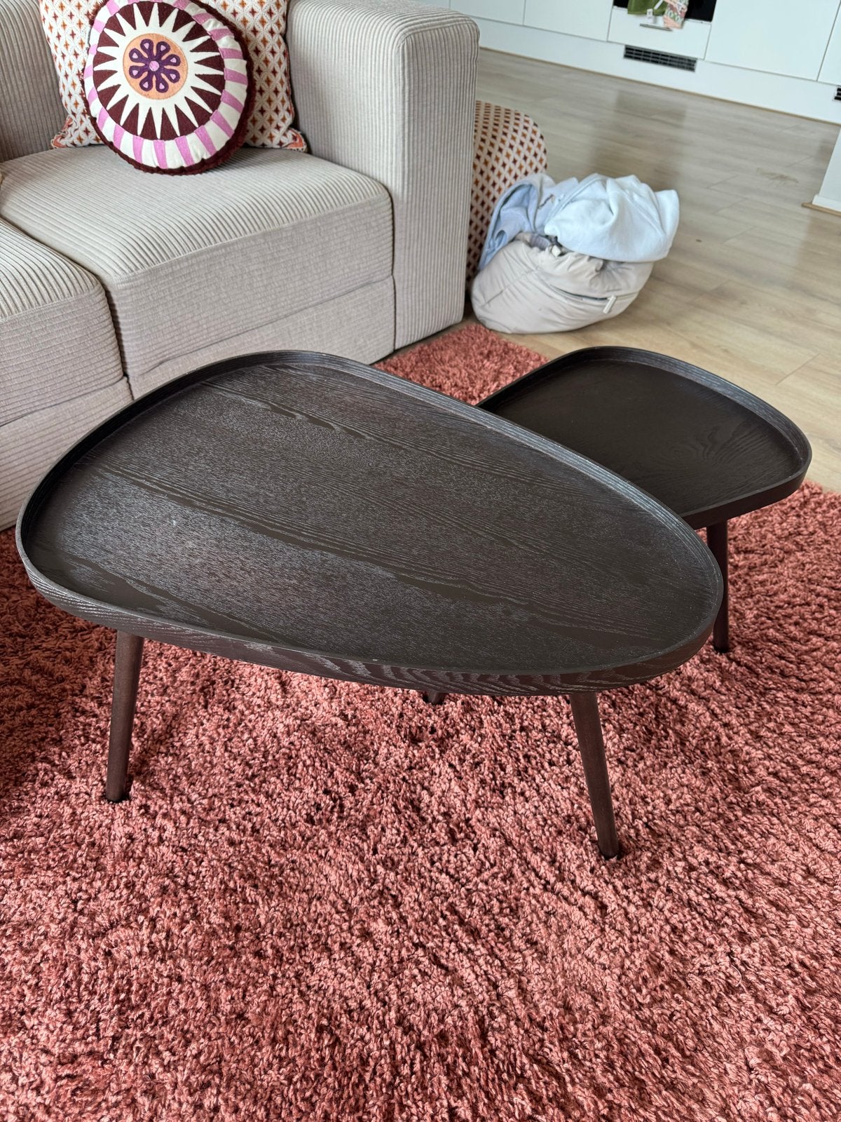 WOOOD Bijzettafels Nissa - Set van 2, Ophalen, Minder dan 45 cm, Gebruikt, 55 tot 75 cm