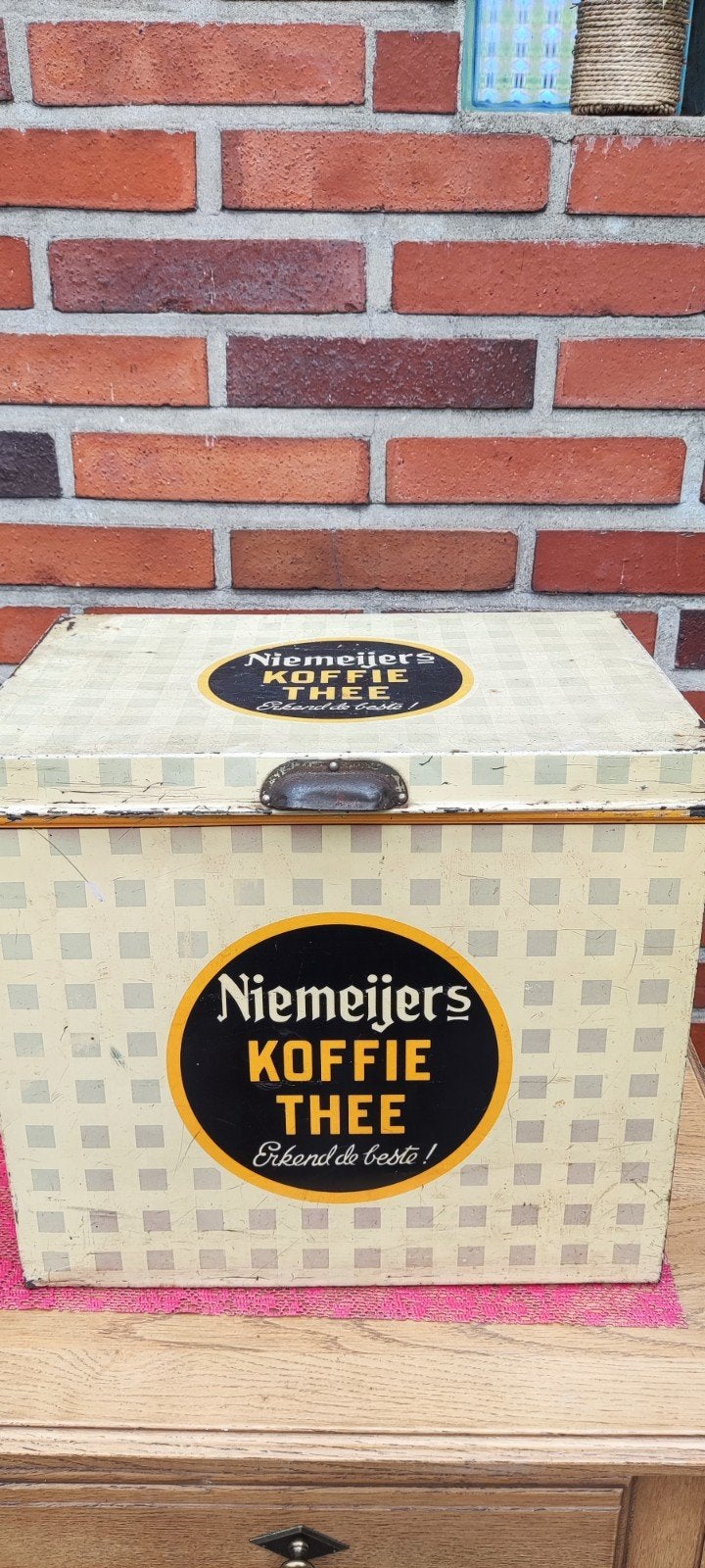 Groot koffie blik Niemeijer s, Verzamelen, Blikken, Ophalen, Gebruikt, Koffie