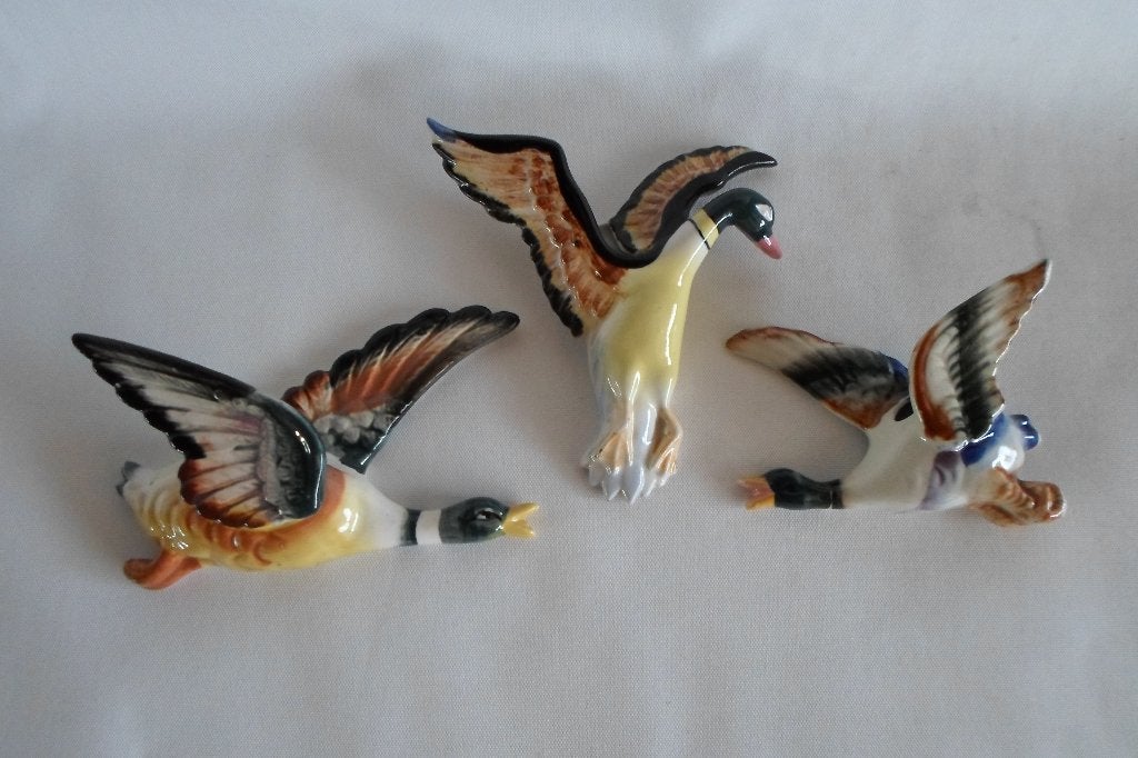 Wall Pocket Flying Duck 3x, Ophalen of Verzenden, Zo goed als nieuw, Dier